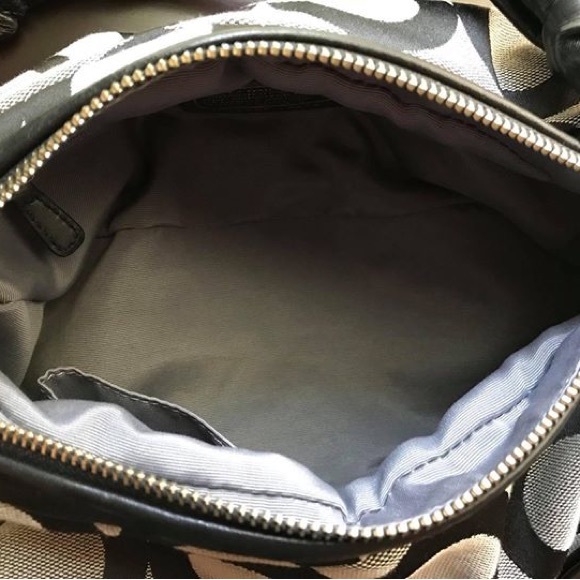 Coach Parker Op Art Shoulder Zip Handbag black&grey - Picture 3 of 5